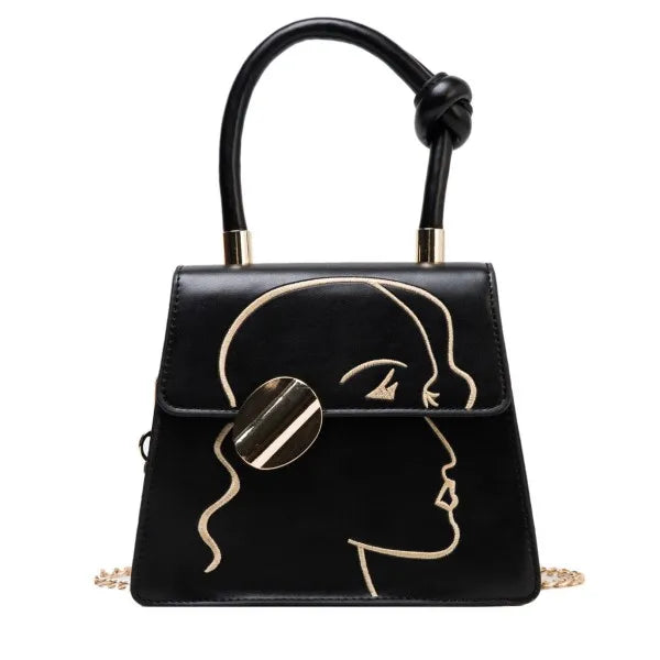 High Embroidery Crossbody Chain Bag for Women
