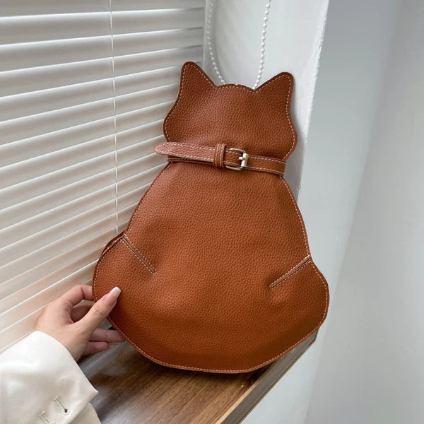 Red High Chest Bag Personality Cat Shoulder Women's Bag