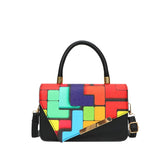 Hot Vintage Splice Casual Small Square Bag Women