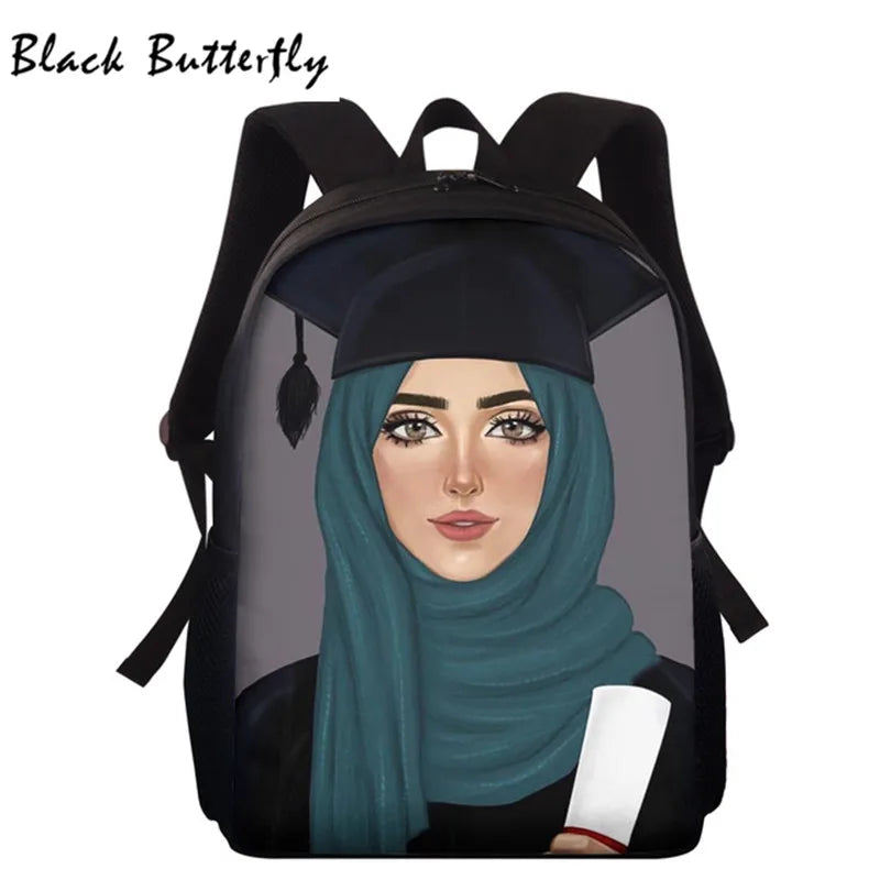 Muslim Islamic Girl Pattern School Backpack for Girl