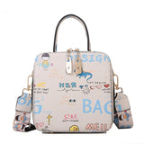 Graffiti Leather Shoulder Bag