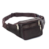 Men Leather Casual Fanny Pack Waist Belt Bag Purse Hip Pouch