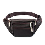 Men Leather Casual Fanny Pack Waist Belt Bag Purse Hip Pouch