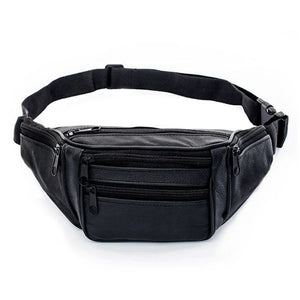 Men Leather Casual Fanny Pack Waist Belt Bag Purse Hip Pouch