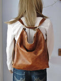 Vintage PU Leather Large Women Shoulder Bag Retro Ladies Crossbody Bag