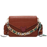 Stylish Serpentine Shoulder Bag Crossbody Messenger Handbag