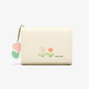 Small Leather Wallet Clutch Bag w/ Card ID Holder