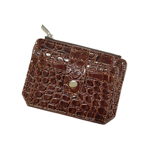 Neutral Buckle Wallet Card Holder Zipper Purse Small Size