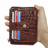 Neutral Buckle Wallet Card Holder Zipper Purse Small Size