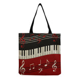 Piano Music Symbol Women Handbag Foldable Portable Shopping Shoulder Bag