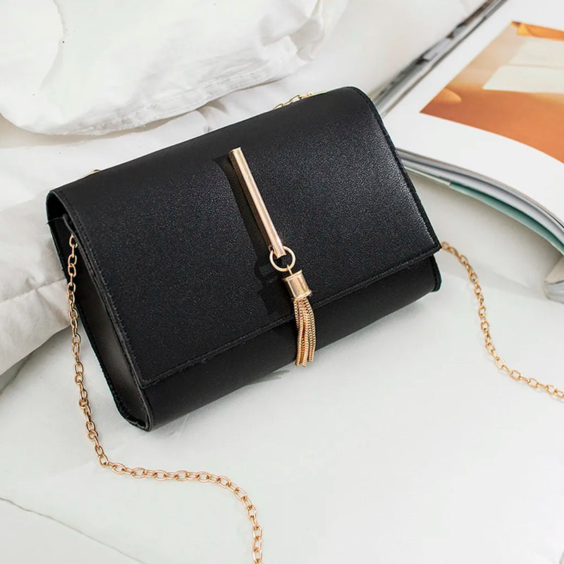 Tassel Shoulder Bag for Women with Letter Purse, Small Messenger Bag
