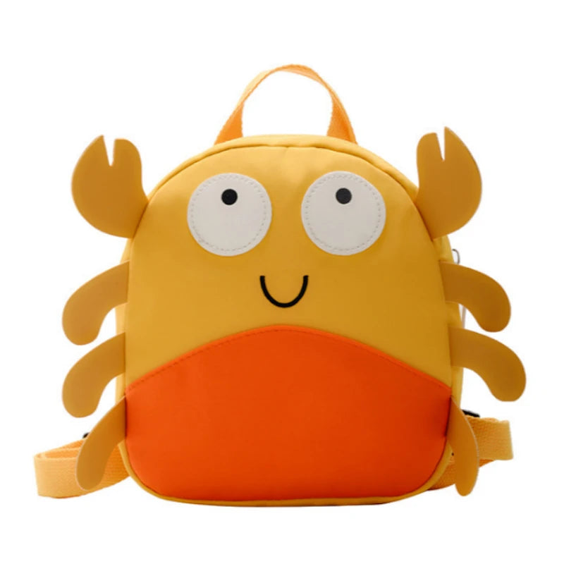 Crab Cartoon Backpack for Kids, School Bag, Boys and Girls