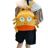 Crab Cartoon Backpack for Kids, School Bag, Boys and Girls