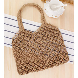 Mori Style Straw Woven Tote Bag