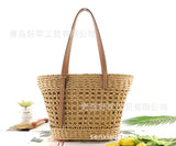 Ins Paper Rope Car Buckle One-shoulder Straw Woven Bag Handbag
