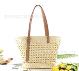 Ins Paper Rope Car Buckle One-shoulder Straw Woven Bag Handbag