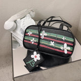 Ins Retro Bag Flower Graffiti Tote All-match Armpit Purses