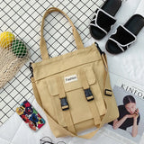 Canvas Messenger Bag Female Autumn Large-capacity Crossbody Shoulder Bag