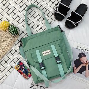 Canvas Messenger Bag Female Autumn Large-capacity Crossbody Shoulder Bag