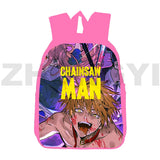 Japan 3D Anime Chainsaw Man Backpack 12/16 Inch School Bag