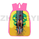 Japan 3D Anime Chainsaw Man Backpack 12/16 Inch School Bag
