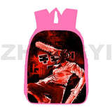 Japan 3D Anime Chainsaw Man Backpack 12/16 Inch School Bag