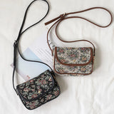 Vintage Flowers Women's Shoulder Crossbody Bag