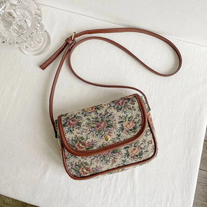 Vintage Flowers Women's Shoulder Crossbody Bag