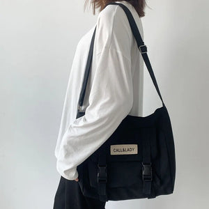 Japanese Nylon Messenger Bag Waterproof Canvas Crossbody Satchels