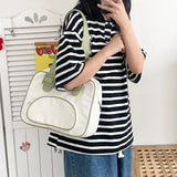 Japanese Style Retro Contrast Girl Student Shoulder Bag
