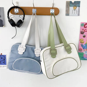 Japanese Style Retro Contrast Girl Student Shoulder Bag