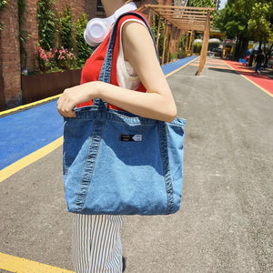 Japanese Denim Bag Hong Kong Wind Canvas Bag
