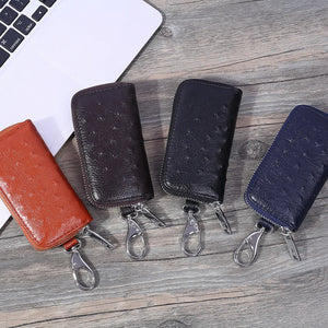 Leather Key Organizer Keychain Wallet for Men Multifunctional Car Key Holder
