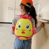 Cartoon Chicken Pattern Kids School Backpack