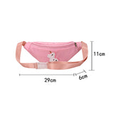 Kids Girls Casual Unicorn/Dinosaur Chest Bag Zipper Waist Bag