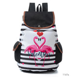 Unicorn Female Backpack Drawstring Canvas Bag Travel Backpack