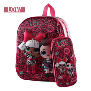 Kindergarten Backpack For Girls Cartoon LOL Doll Children's Schoolbag
