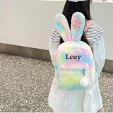 Personalized Embroidered Name Rabbit Children Backpack