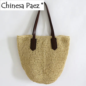 Straw Bag Women Tote Handbag Shoulder Beach Large Capacity Shopping