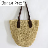 Straw Bag Women Tote Handbag Shoulder Beach Large Capacity Shopping