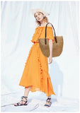 Straw Bag Women Tote Handbag Shoulder Beach Large Capacity Shopping