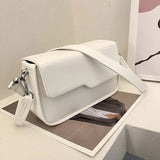 Korea Mini PU Leather Bags For Women Solid Shoulder Messenger