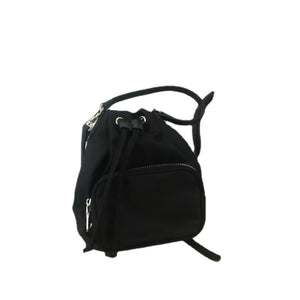 Retro Single Shoulder Canvas Bag Drawstring Closure Women's Bag