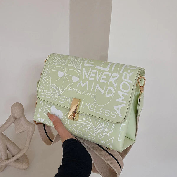 Graffiti Women's One-Shoulder Messenger Bag