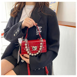 Small Square Bag Girl Crossbody Chain Handheld One Shoulder