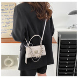 Small Square Bag Girl Crossbody Chain Handheld One Shoulder