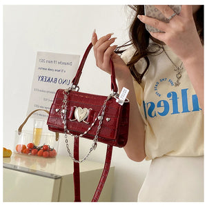 Small Square Bag Girl Crossbody Chain Handheld One Shoulder