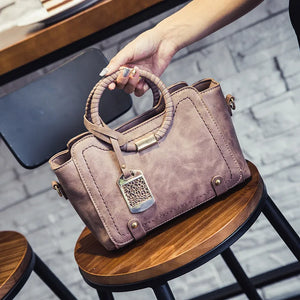 Woven Circular Handle Women's Shoulder Bag