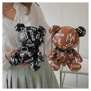 Cute Bear Chain Shoulder Bag
