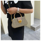 Retro Texture Ins Woven Fried Dough Twist Hand Held Messenger Chain Box Bag